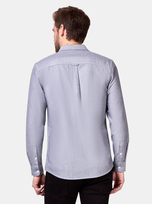 Hayes Long Sleeve Oxford Shirt, Grey, hi-res