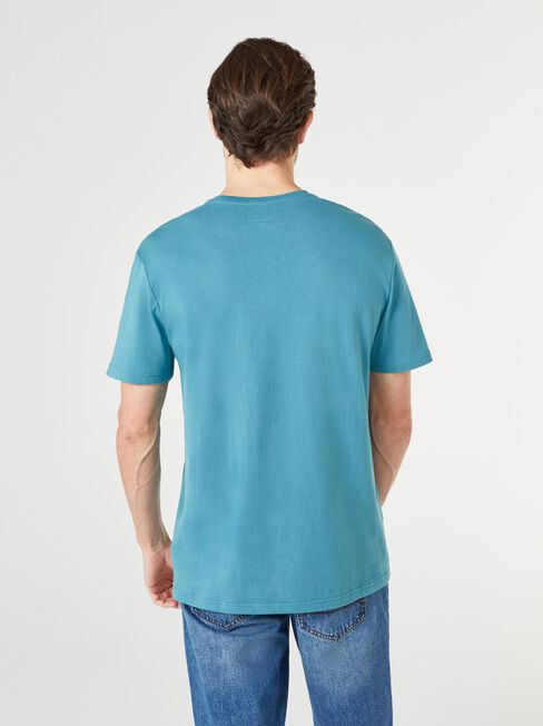 SS Arrow Print Crew Tee, White, hi-res