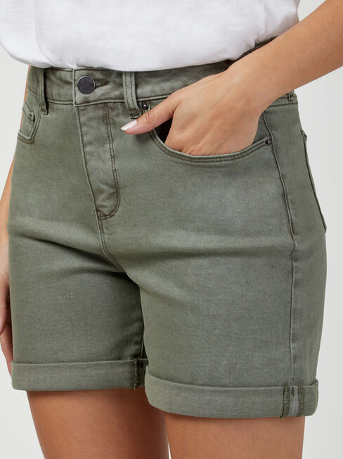 Mariana Boyfriend Short, Green, hi-res