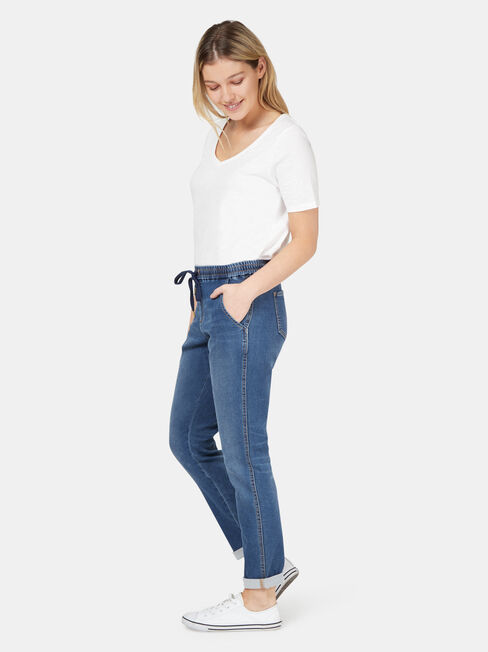 Amy Luxe Jogger, Mid Indigo, hi-res