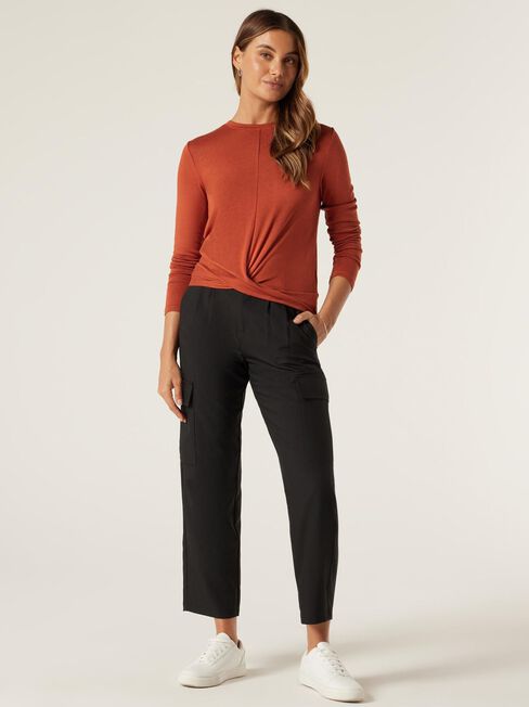 Hazel Soft Touch Twist Front Pullover