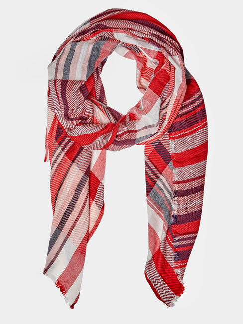 Leona Scarf, Red, hi-res