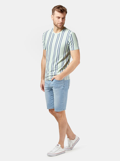 SS Judd Vertical Stripe Crew Tee, Green, hi-res