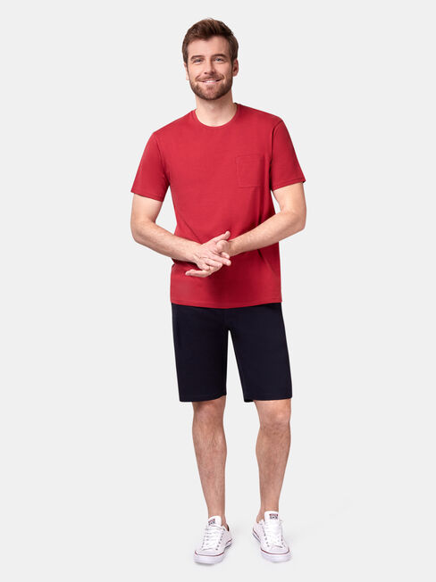 Preston Short Sleeve Basic Pocket Tee, Red, hi-res