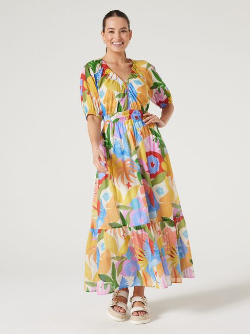 Shiloh Peasant Dress, Multi, hi-res