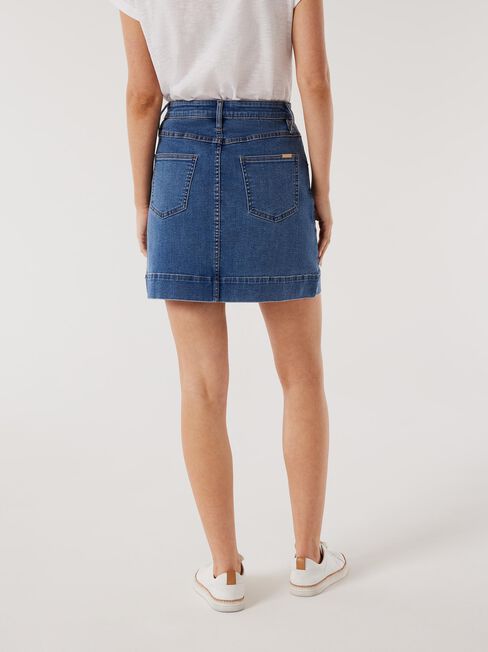 Nadia Denim Skirt, Blue, hi-res