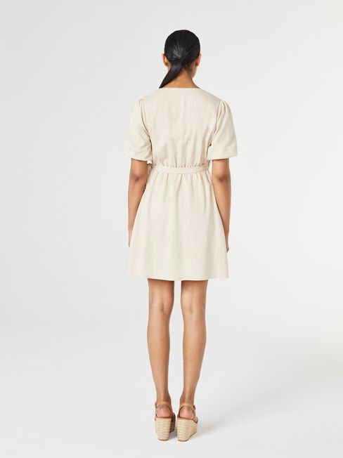 Fonda Wrap Dress, Brown, hi-res