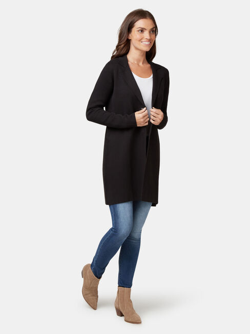 Billy Blazer Coatigan, Black, hi-res