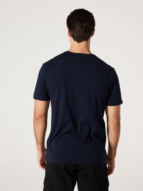 SS Beau Print Crew Tee, Ink, hi-res