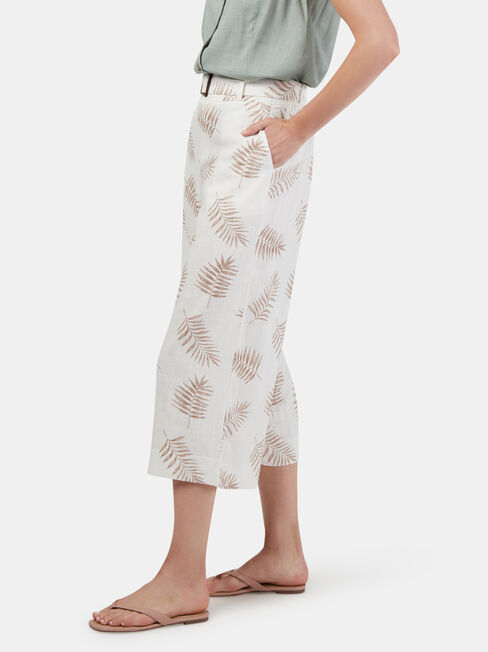 Beth Wide Leg Pant, White, hi-res