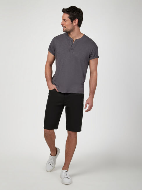 Benjamin Black Denim Short, Black, hi-res