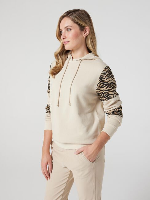 J-Luxe Hooded Sweat, Bone, hi-res