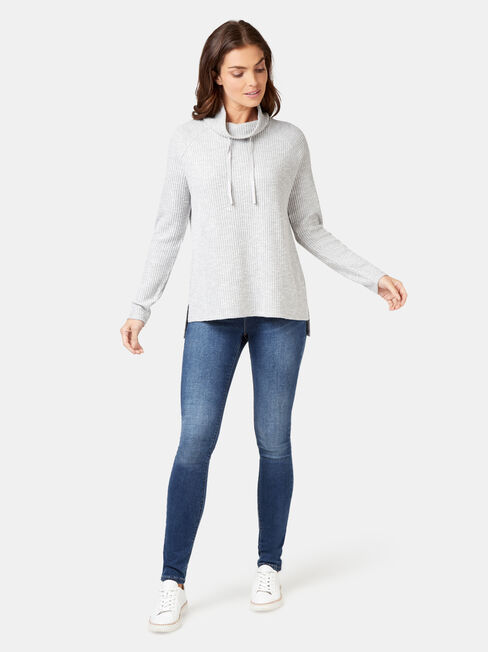 Luna Textured Top, Grey, hi-res
