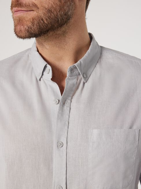 LS Brody Textured Shirt, Grey, hi-res