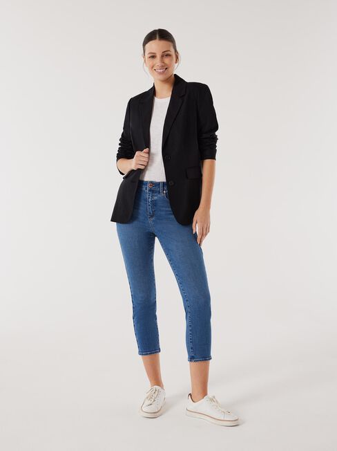 Kitty Straight Blazer, Black, hi-res