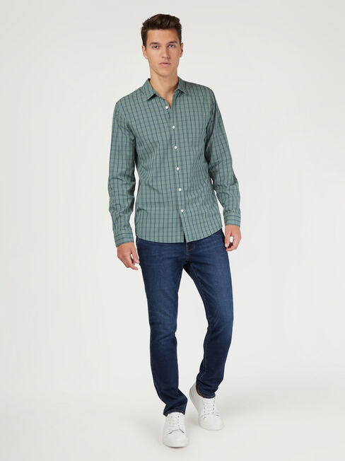 LS Slate Check Shirt, Stripe, hi-res