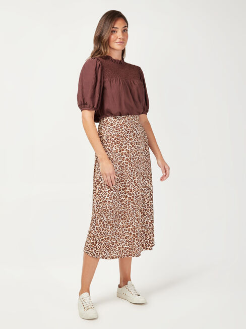 Imogen Split Skirt, Print, hi-res