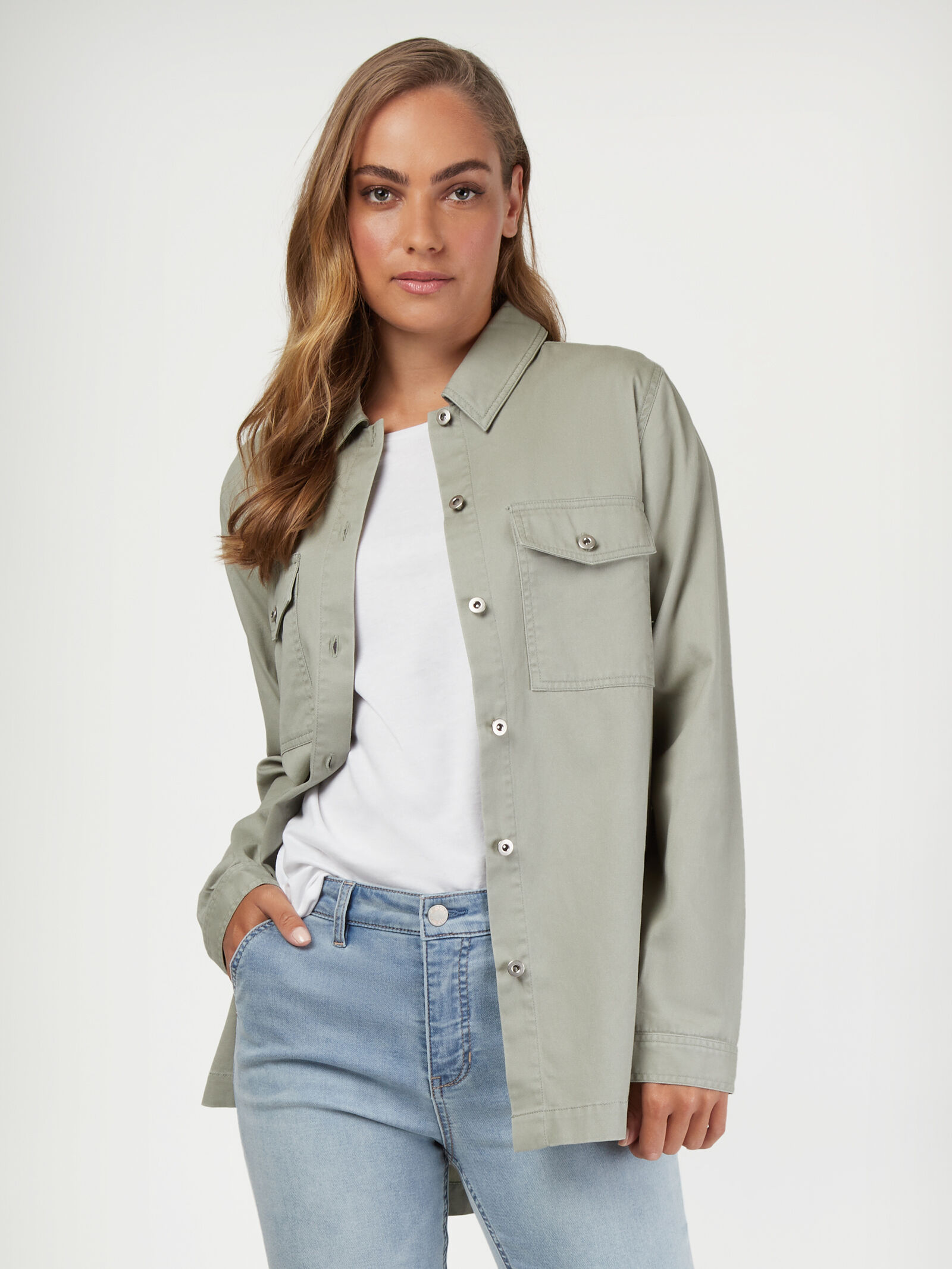 Green cheap shacket women's