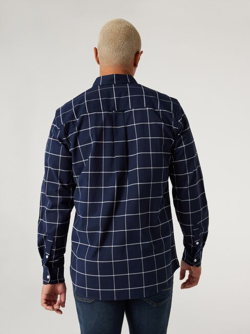 LS Harrison Oxford Check Shirt, Blue, hi-res