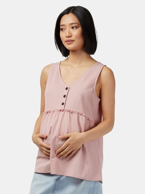 Talia Peplum Hem Top, Pink, hi-res