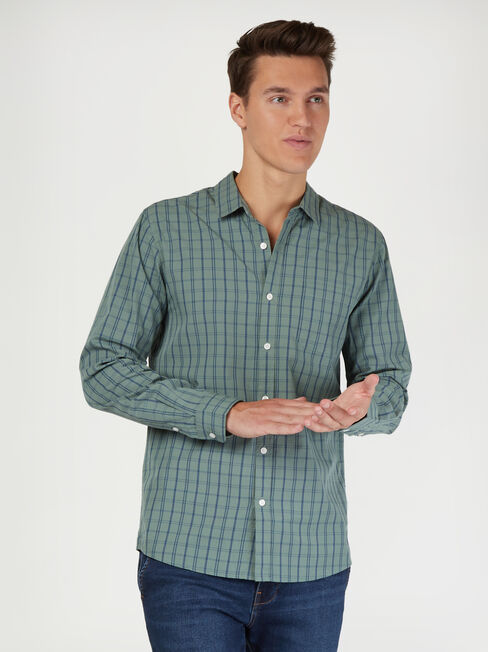 LS Slate Check Shirt, Stripe, hi-res