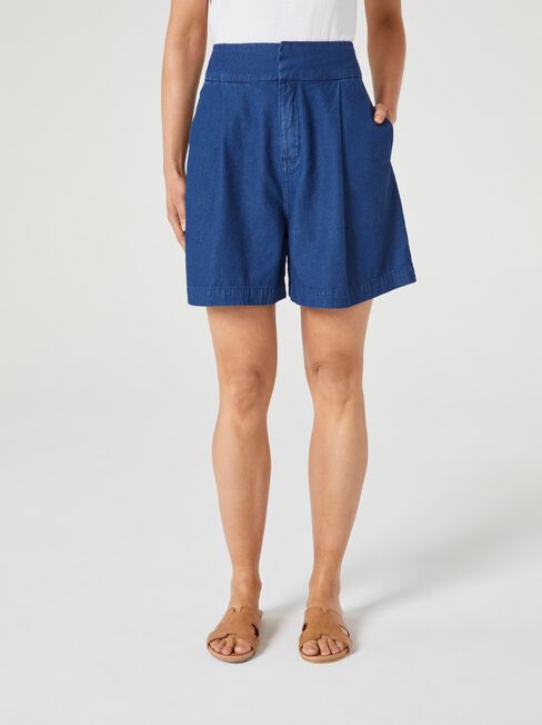 Jemma Bermuda Pleat Short, VintageWash, hi-res