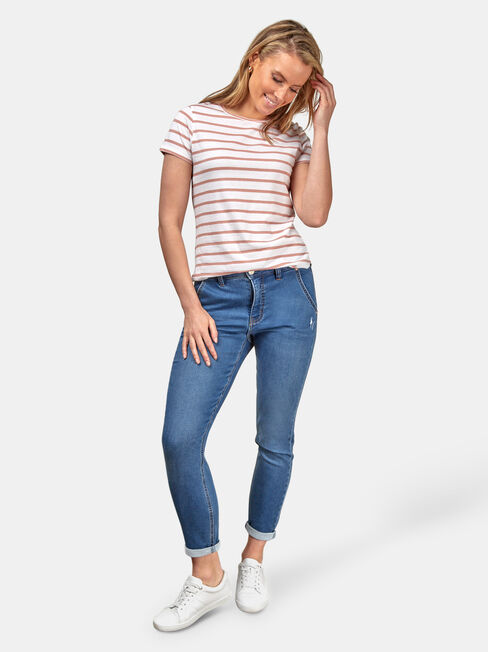Lois Slim Boyfriend Jeans, Mid Indigo, hi-res