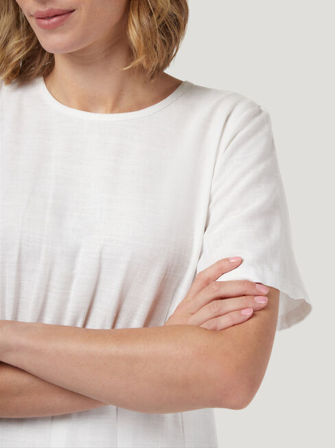 Portia Midi Dress, White, hi-res