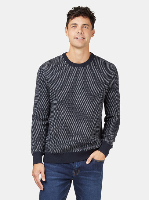 Bailey Crew Neck Knit, Blue, hi-res
