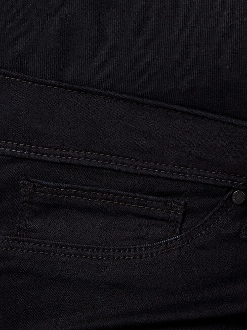 Maternity Skinny Jeans Absolute Black, Black, hi-res