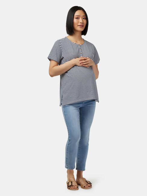 Hannah Henley Tee, Stripe, hi-res