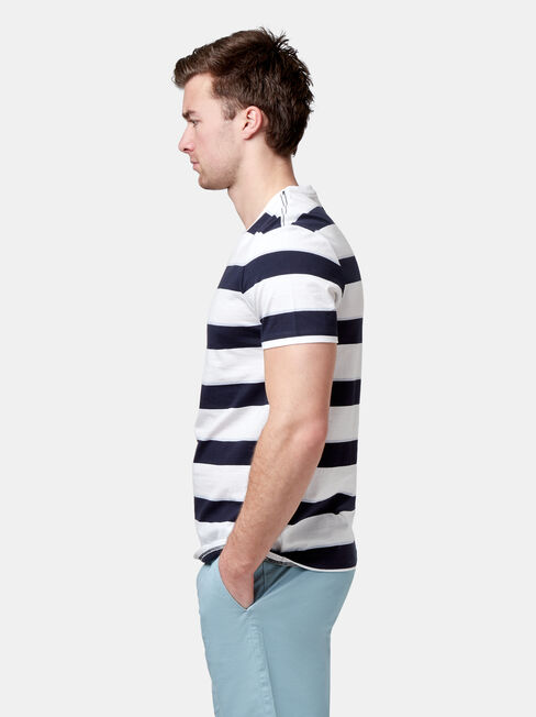 Maxton Short Sleeve Stripe Crew Tee, Multi, hi-res