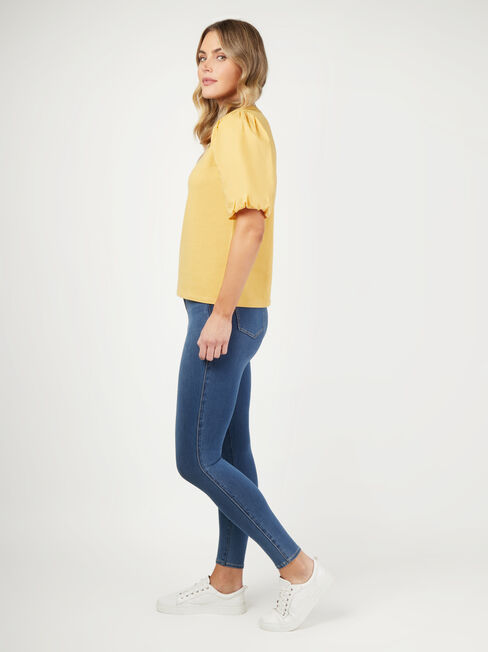 Charlie Cotton Puff Sleeve Top