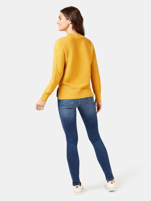 Hailey Cotton Knit, Yellow, hi-res