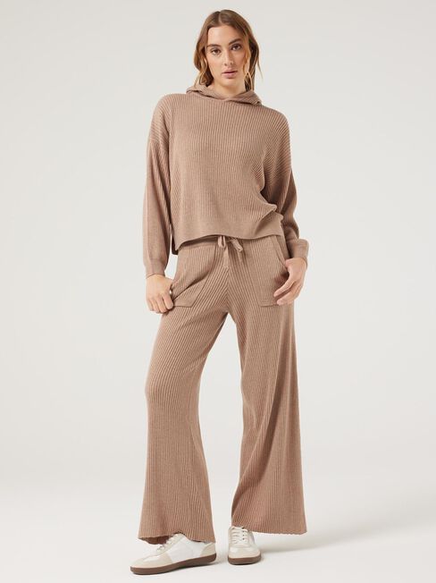J-Luxe Rib Pant, Almond, hi-res