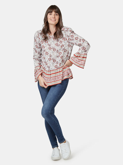 Kinsley Lace Detail Blouse, Multi, hi-res