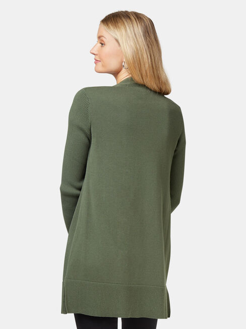 Everlynn Essential Cardigan, Green, hi-res
