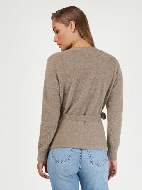 Ruby Wrap Knit, Brown, hi-res