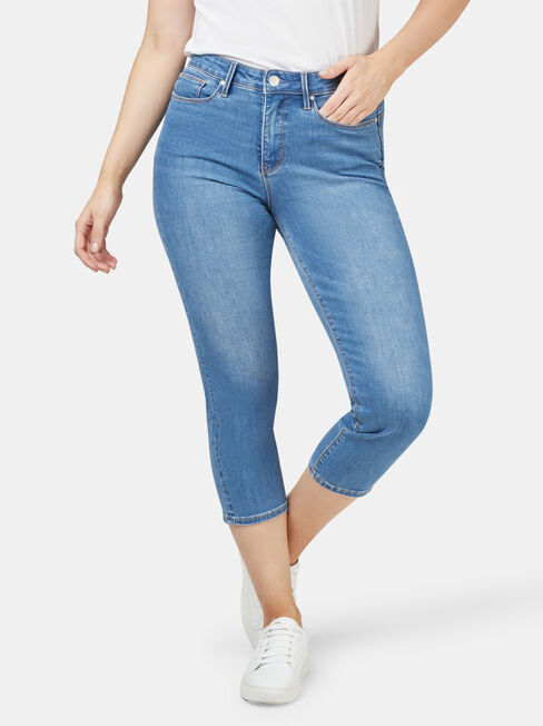 Kara Curve Embracer Skinny Capri Jeans Light Vintage, Light Indigo, hi-res