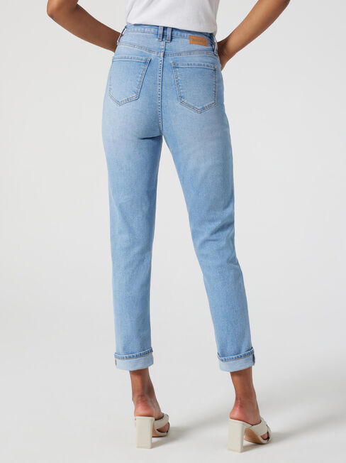 High Waisted Tapered Jeans, Light Vintage, hi-res