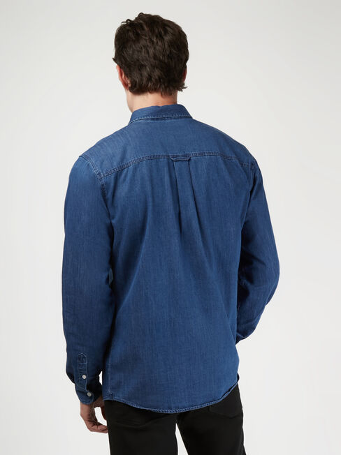 LS Rex Chambray Shirt, Blue, hi-res