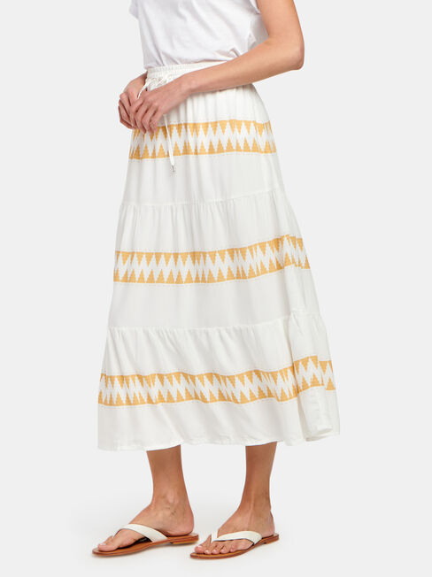 Tiffany Tiered Midi Dress, Stripe, hi-res