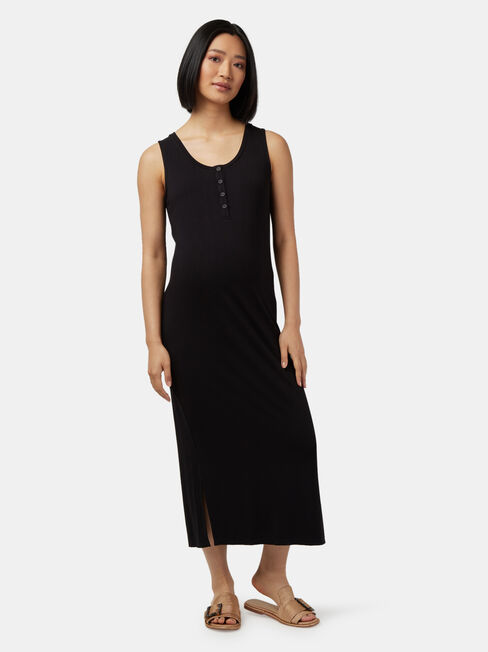 Georgia Henley Maternity Dress, Black, hi-res