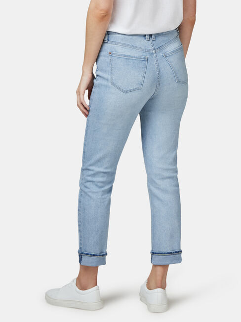 Brooke High Waisted Tapered Crop Faded Blue, Light Indigo, hi-res