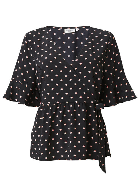 Jenny Wrap Print Top, Multi, hi-res