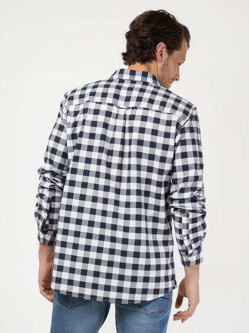 LS Holt Oxford Check Shirt, Blue, hi-res