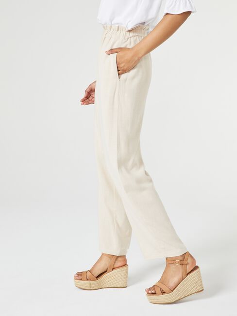 Piper Paperbag Relaxed Pant, Brown, hi-res