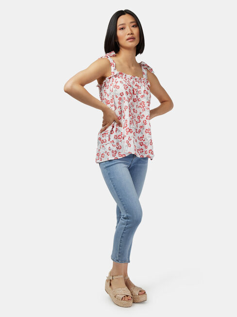 Olivia Tiered Cami, Floral, hi-res