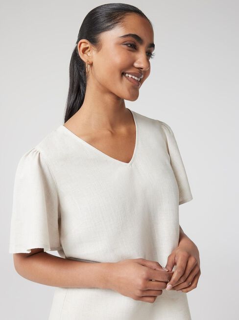 Avery V-Neck Top, Yellow, hi-res