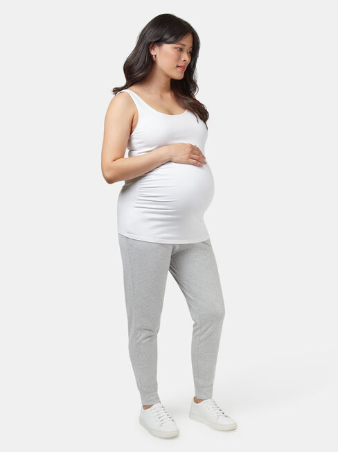 Louisa Drop Crotch Jersey Pant, Grey, hi-res